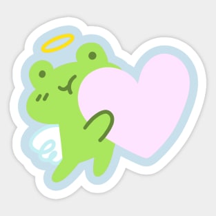 Tibby the Angel Frog Sticker